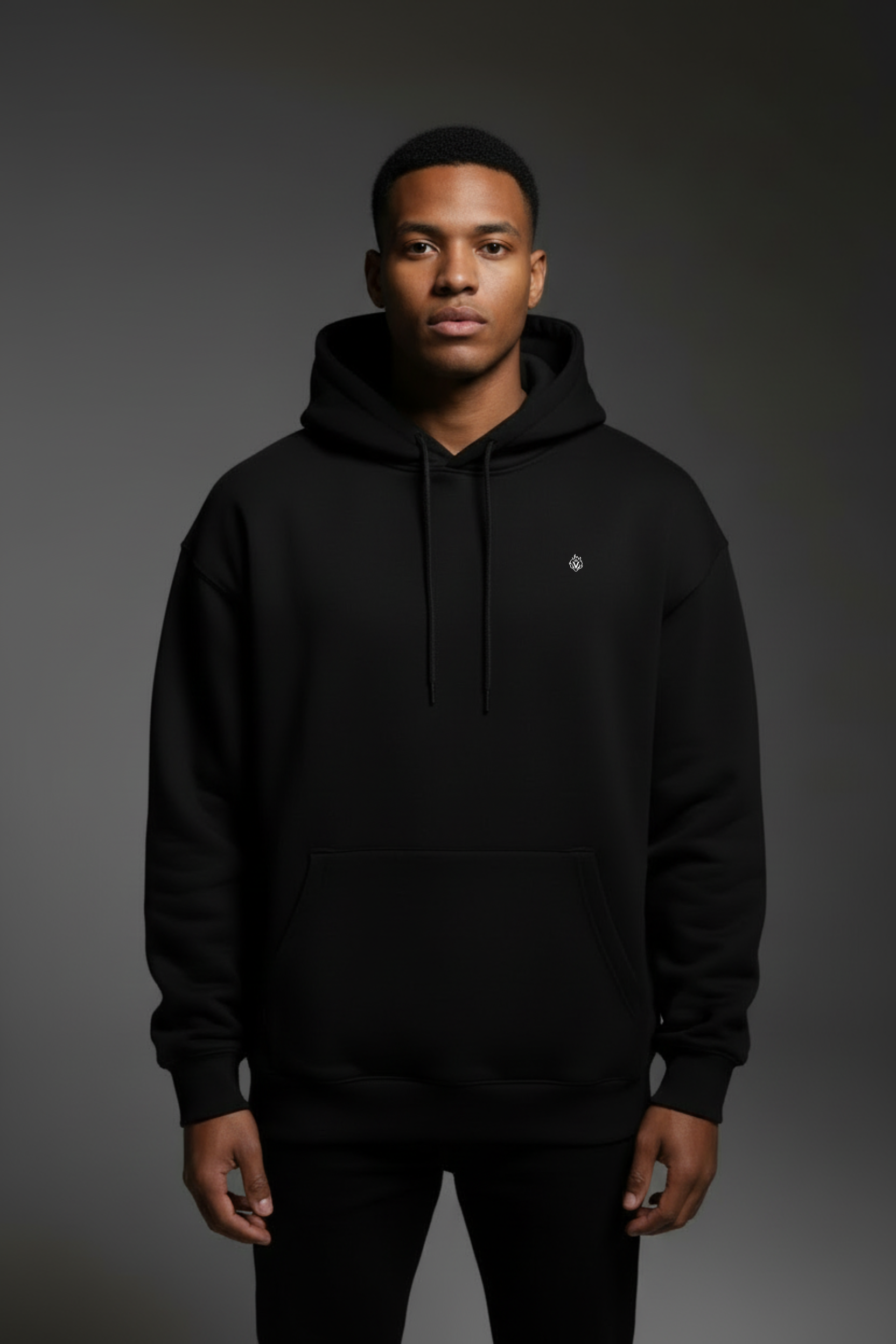 Men’s Black “Divine Boy” Urban Streetwear Hoodie