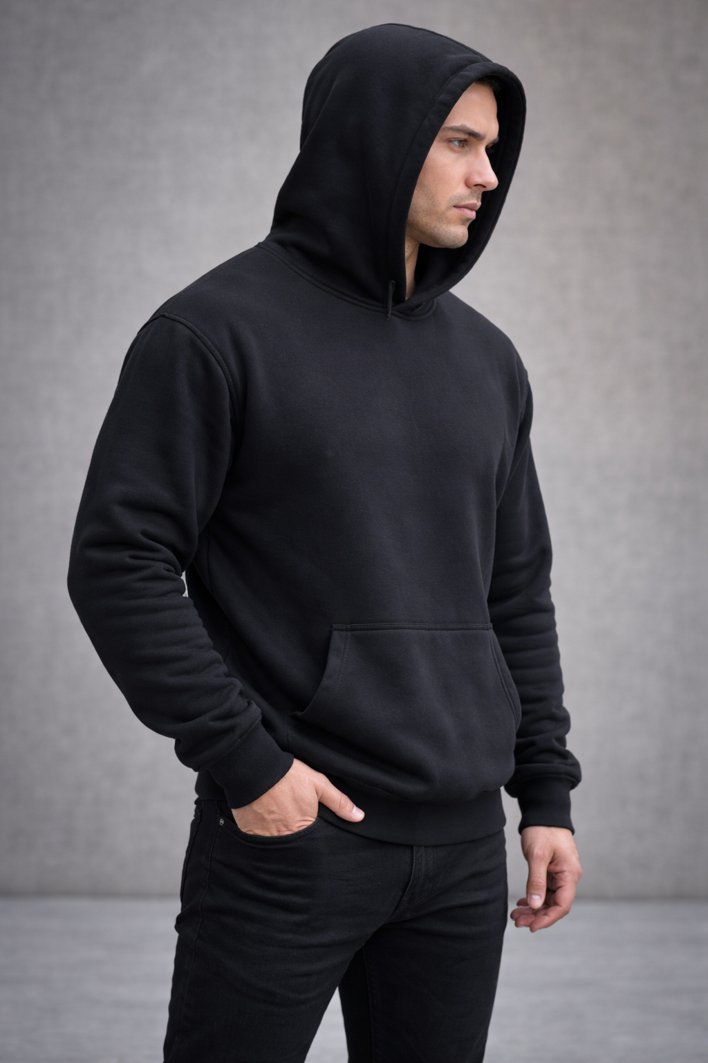 Divine Eagle Back Print Oversized Hoodie