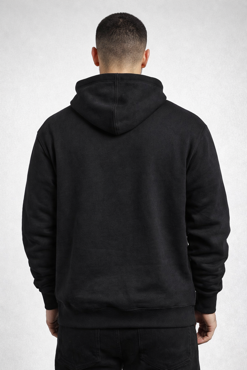 Divine Eyes Front Graphic Hoodie – Black