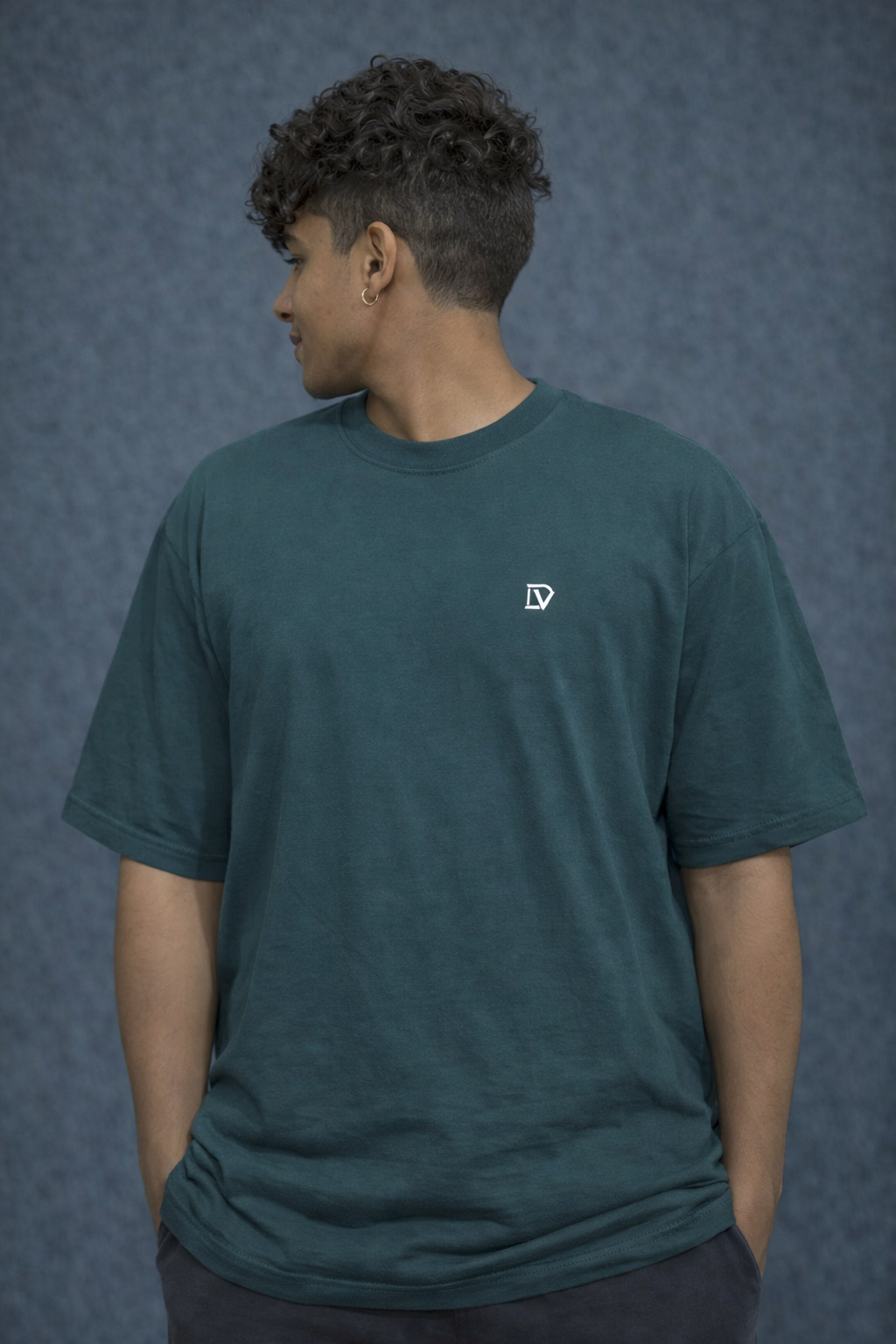 Cyberpunk Anime Graphic Oversized T-Shirt – Urban Streetwear Back Print Tee (Teal Green)