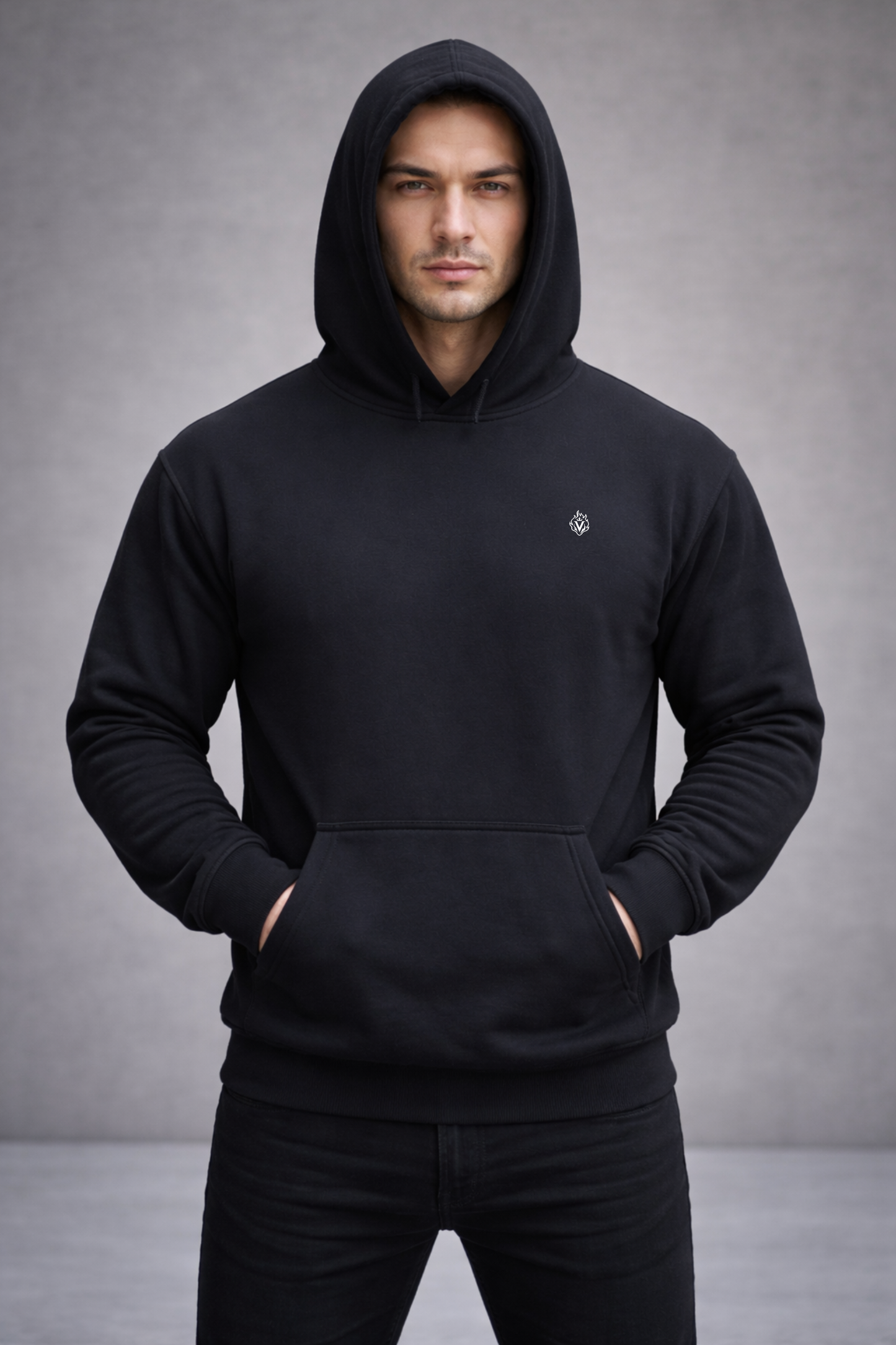 divine eagle back print oversized hoodie