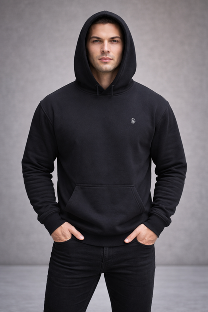 Divine Eagle Back Print Oversized Hoodie