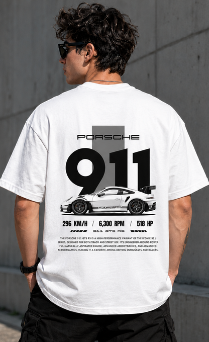 Porsche 911 GT3 RS Oversized T-Shirt | Premium Car Graphic Tee | Streetwear Edition