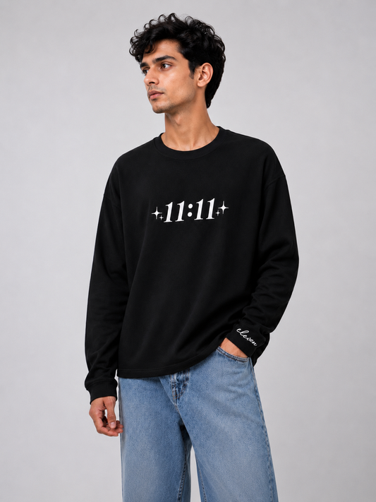 11:11 Waffle Oversized Full Sleeve T-Shirt – Premium Streetwear