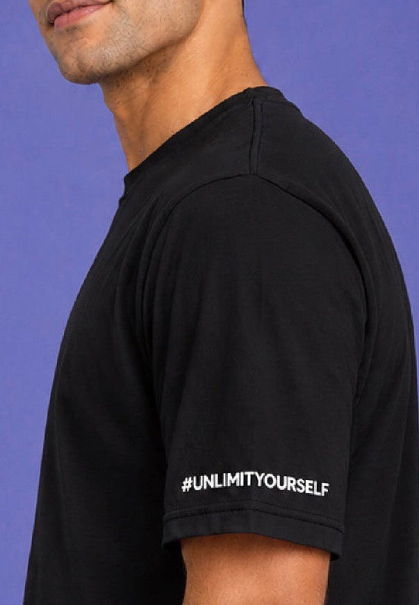 wakeup genz oversized graphic t-shirt – black
