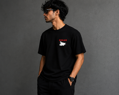 Nalanda Mindset Oversized Black T-Shirt | Premium Bihar Streetwear
