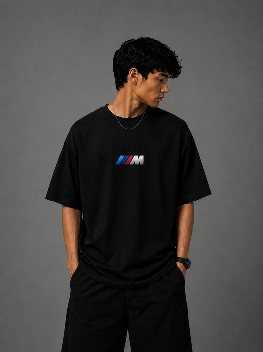 BMW M4 G82 Collage Oversized T-Shirt | Black Performance Car Graphic Tee | The Divine