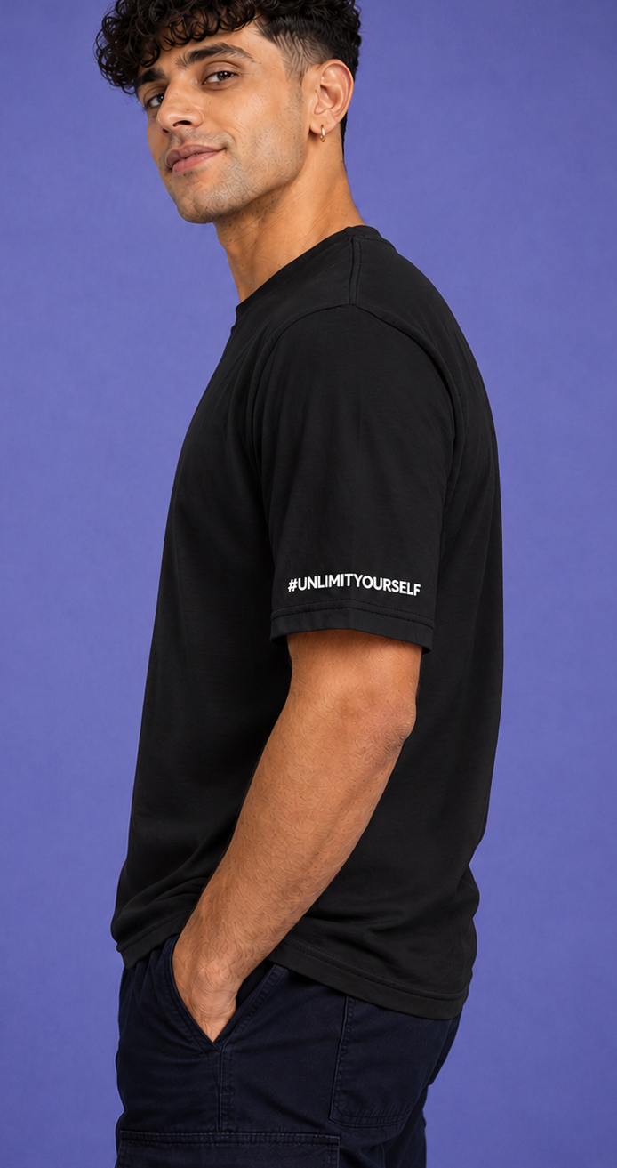 think outside the box oversized t-shirt | premium black graphic tee | the divine