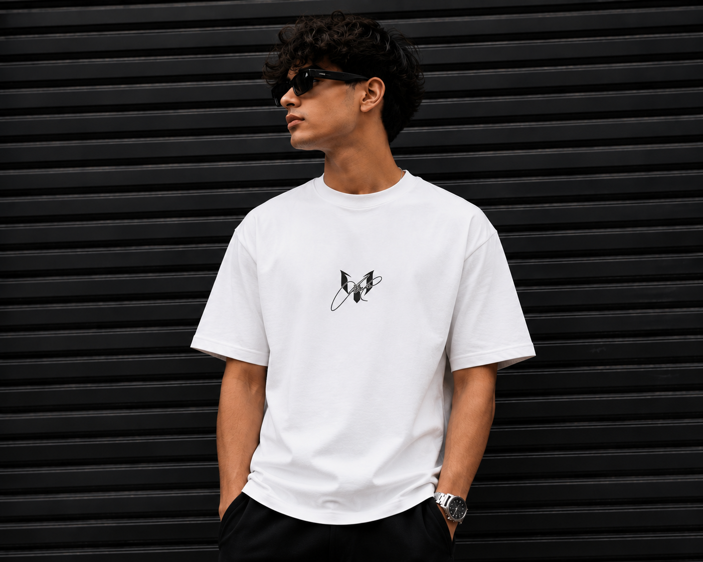 the divine goat football graphic oversized t-shirt | white premium cotton streetwear tee