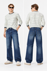 Men's Dark Blue Baggy Fit Jeans|THE DIVINE