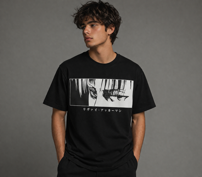 Pirate Adventure Oversized T-Shirt | Black Anime Graphic Tee