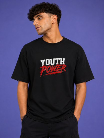Wakeup GenZ Oversized Graphic T-Shirt – Black