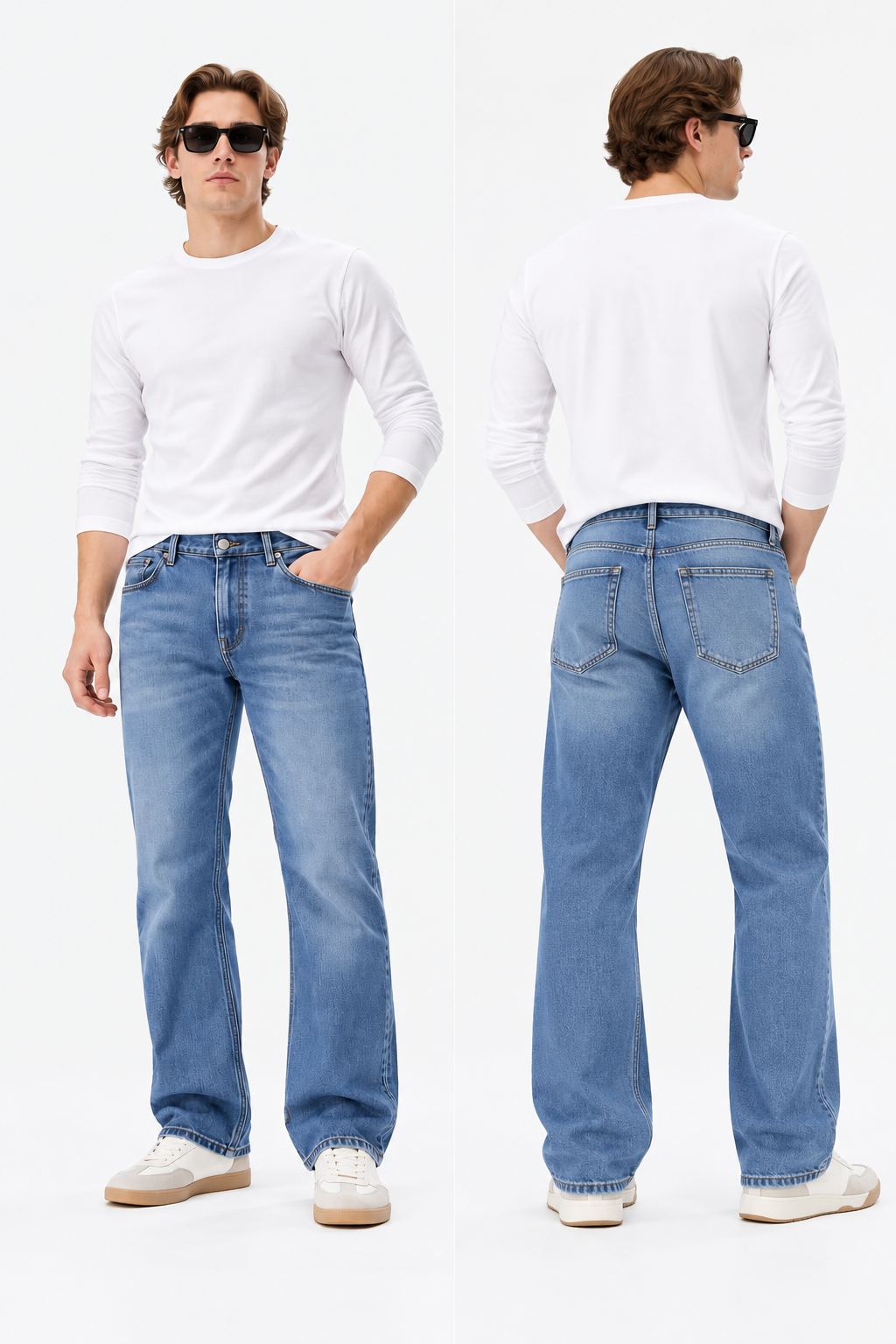men's blue straight fit denim jeans| the divine