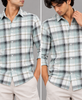Men's Mint Green Cotton Check Shirt | THE DIVINE