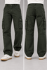 Men's Olive green 6 Pocket Straight Cargo Pants|THE DIVINE