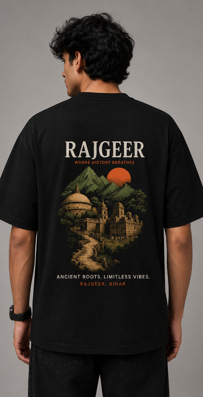 Rajgir Bihar Oversized T-Shirt | Ancient Roots. Limitless Vibes. | Premium Graphic Tee