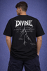 The Divine Thunder Roots | Black Premium Oversized T-Shirt