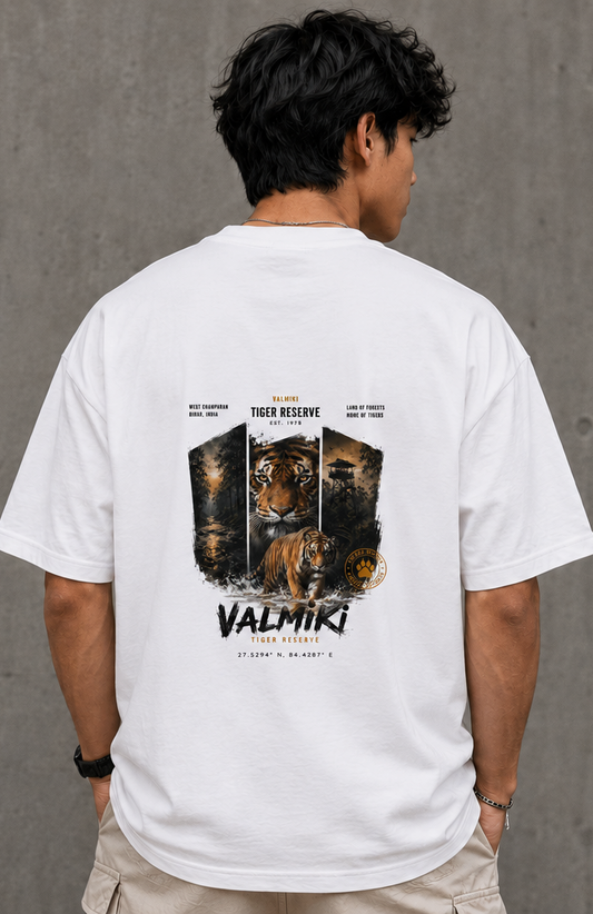 Valmiki Tiger Reserve Oversized T-Shirt | Bihar Wildlife Edition | Premium Graphic Cotton Tee