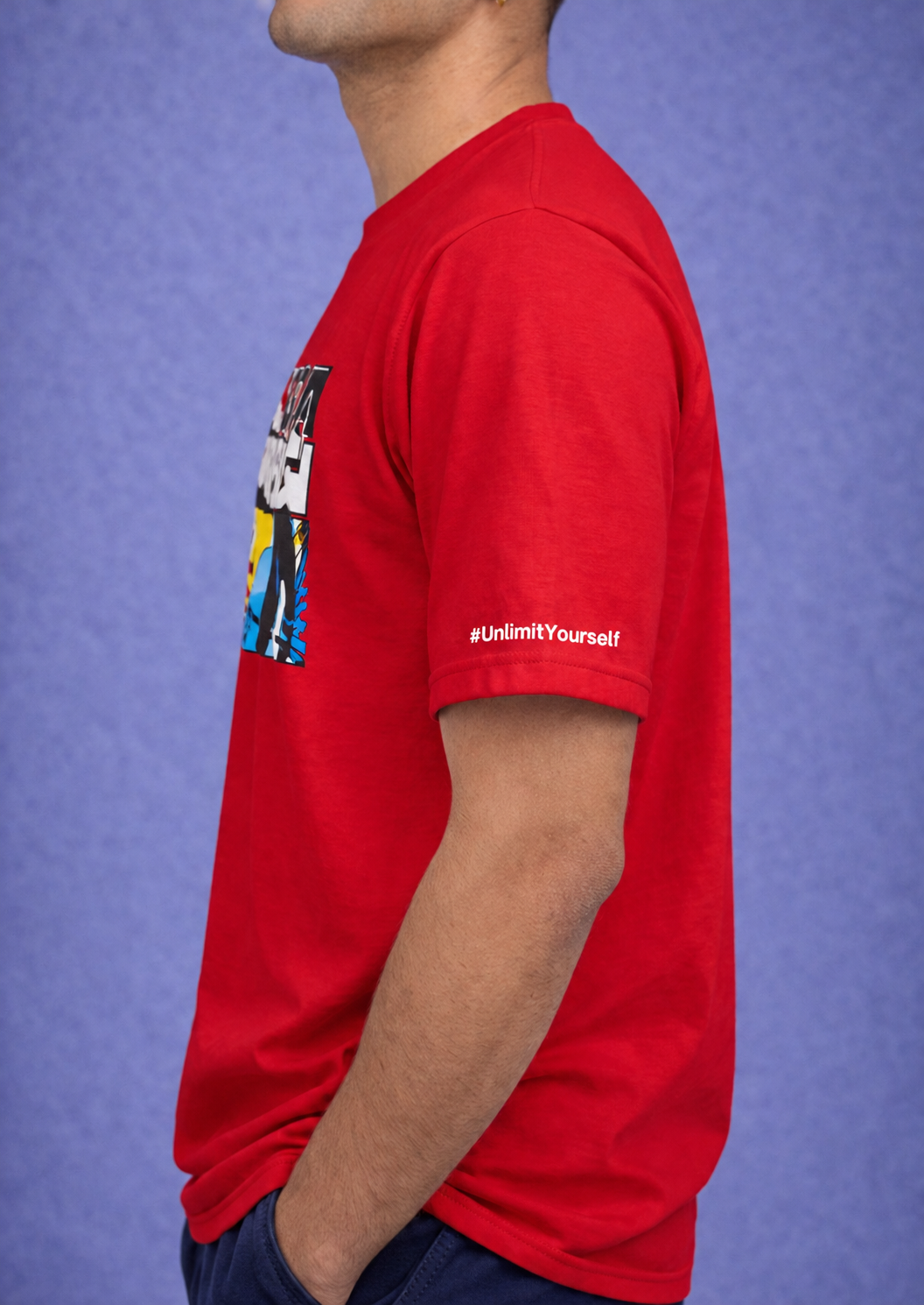 anime warrior oversized t-shirt | red graphic back print tee | the divine