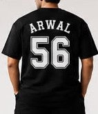 Arwal 56 Oversized Back Print T-Shirt | Unisex Streetwear | Premium Cotton | Black