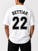 Bettiah 22 Oversized Back Print T-Shirt | Unisex Streetwear | Premium Cotton | White