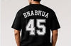Bhabhua 45 Oversized Back Print T-Shirt | Unisex Streetwear | Premium Cotton | Black