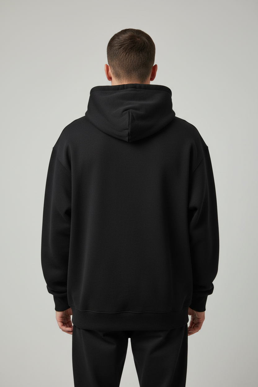 Men’s Black “DIVINE” Front Graphic Hoodie
