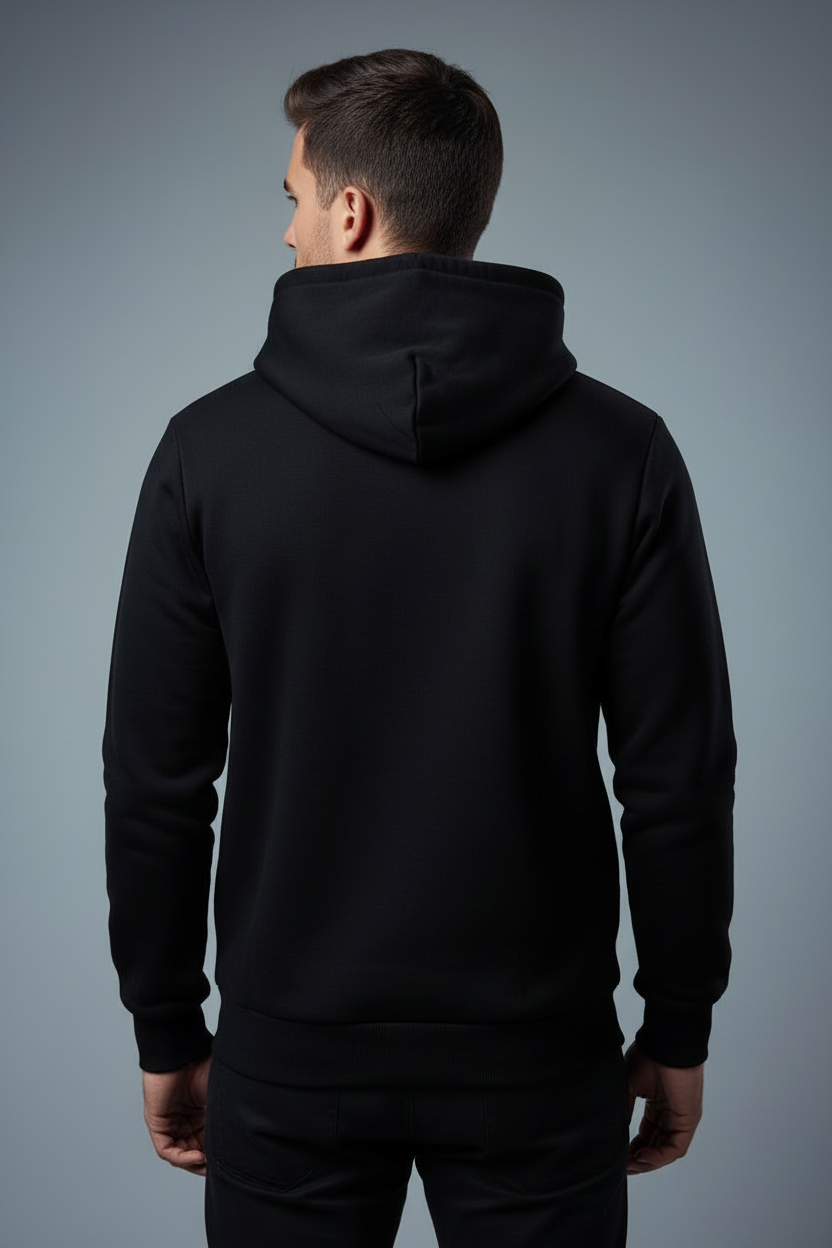 Men’s Black “Divine Boy” Urban Streetwear Hoodie