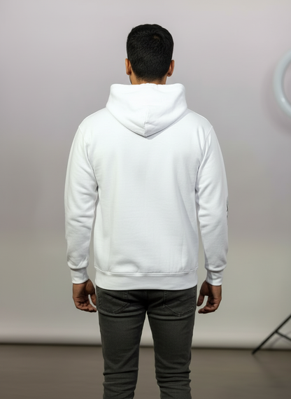 Men’s White Tribal Star Graphic Hoodie