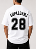 Gopalganj 28 Oversized Back Print T-Shirt | Unisex Streetwear | Premium Cotton | White
