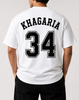 Khagaria 34 Oversized Back Print T-Shirt | Unisex Streetwear | Premium Cotton | White