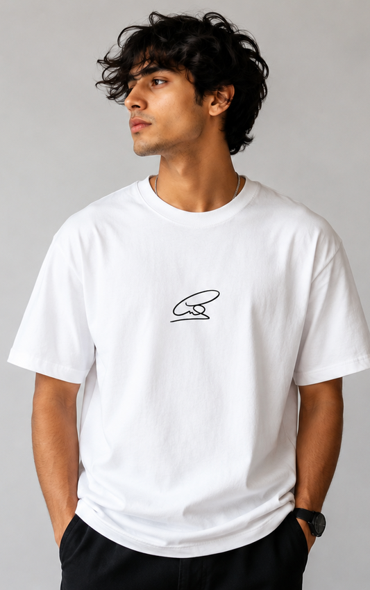 Lewis Hamilton 44 Oversized T-Shirt | White Formula Racing Graphic Tee |