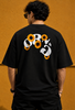 oom OG Oversized T-Shirt | Black Floral Graphic Tee