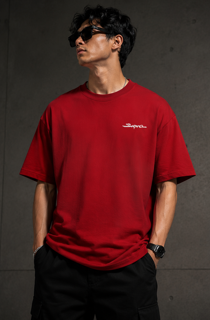 toyota supra mk4 oversized t-shirt | red jdm car graphic tee