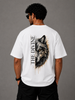 White Wolf Graphic Oversized T-Shirt | THE DIVINE Streetwear